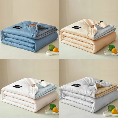 YanYangTian Solid color Spring Summer quilt blanket bed cover two-sided quilted comforter 150 200 single bed king queen