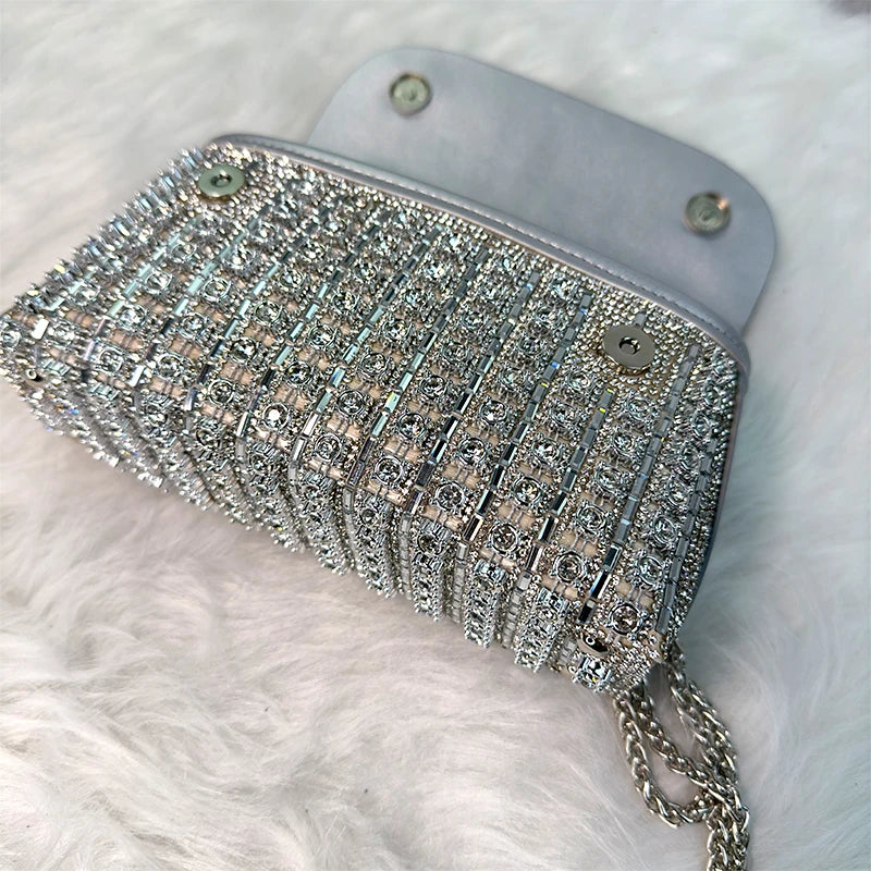 Jiomay Nouveau design Fashion Rhingestone Purse Designer de luxe Dacs à main élégants et polyvalents pour femmes