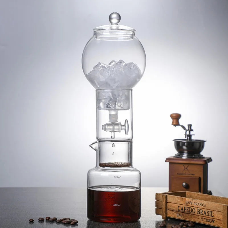 Glass Cold Brew Coffee Maker Set Handmade Extraction Coffee Pot Set Ice Drip Coffee Maker Household Filter Pouring Kettle