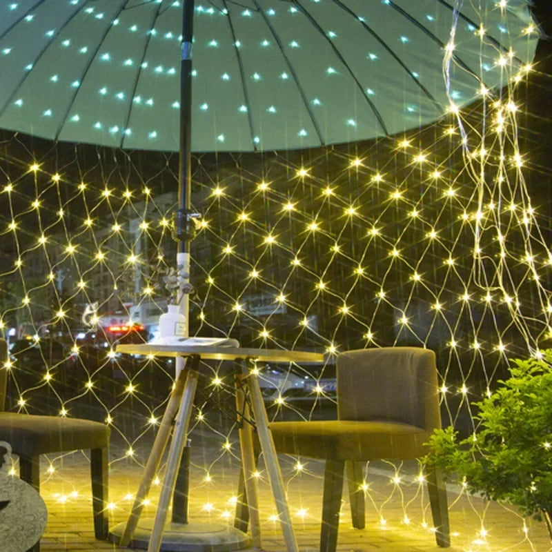 Wtyczka słoneczna lub UE 3*2M LED LIDE LIGET NET Outdoor Net siatkowe lampy warstwa drzewa Light