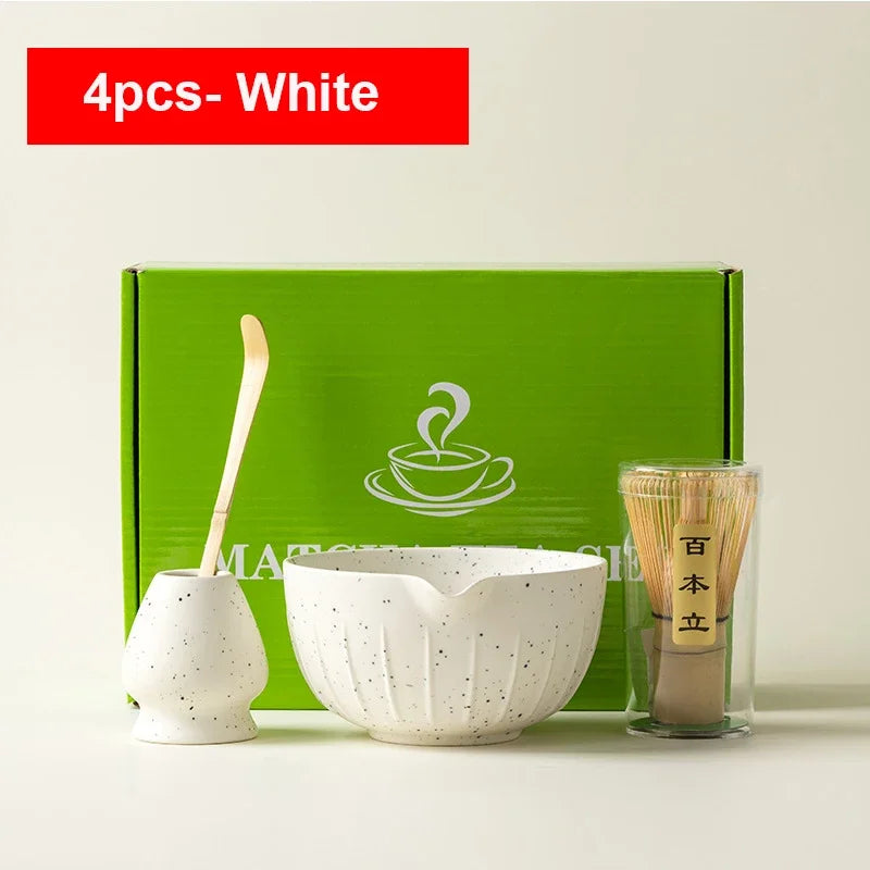 4/6PCS 7pcs Matcha White Tea Whisk Teaware Japanese Ceremony Bamboo Chasen Tea Tool Tea Brush Exquisite Matcha Kit for Teaset