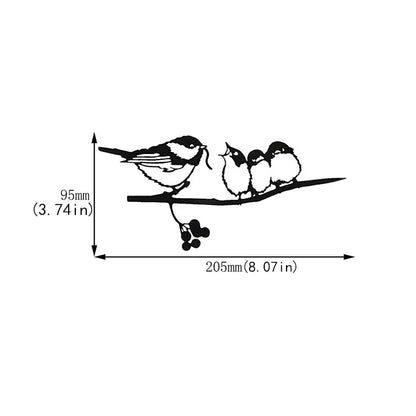 Yard Art Pták pták zvířecí umění zahradní kovový strom nerezová ocel Art Metal Bird Garden Dekorace Outdoor Siluettes Ornament