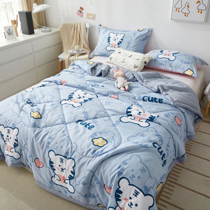 【Quilt de verão】 Lavado de manta de algodão macio de algodão-ar-condicionado Uso Flora Print Twin/Full/Queen/King 150*200/180*220/200*230