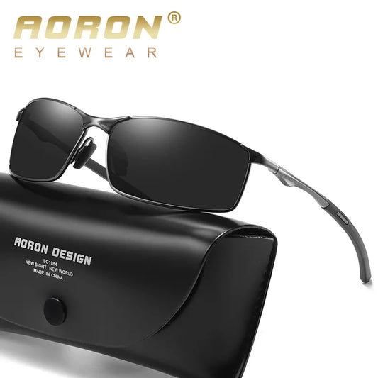 Aoron Polarized Solbriller Mens/Women Driving Mirror Sun Glass Metal Frame Goggles UV400 Anti-Glare Solbriller Engros engros