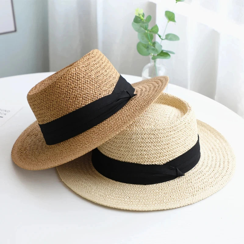Forår sommer åndbart halmhatte til kvinder mode afslappet fedora hat udendørs konkave top rejse hatte panama strand sol hat