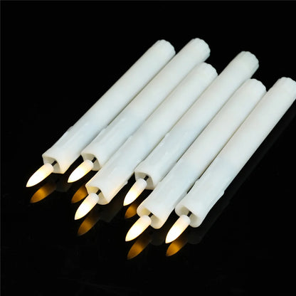 Pack de 7 pouces de 3 bougies décoratives à télécommande LED, bougies de mariage électronique sans flamme à batterie avec minuterie