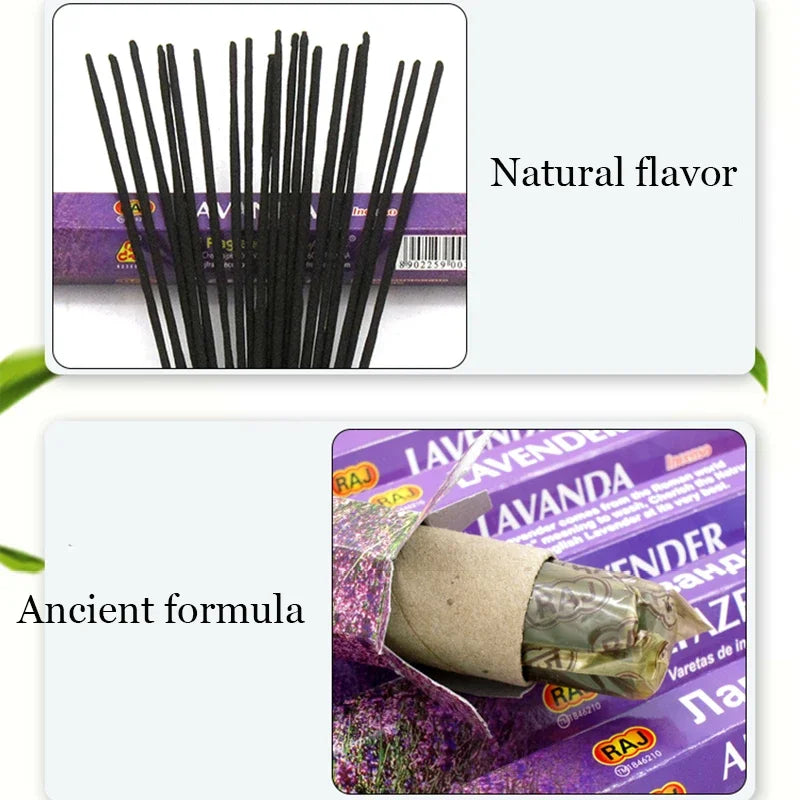 Y 20 Sticks India Lavendel Røgelse Sandal Meditation Jasmine Hjem Duft Soveværelse Toilet Agarwood Tibetansk Linie Aromaterapi