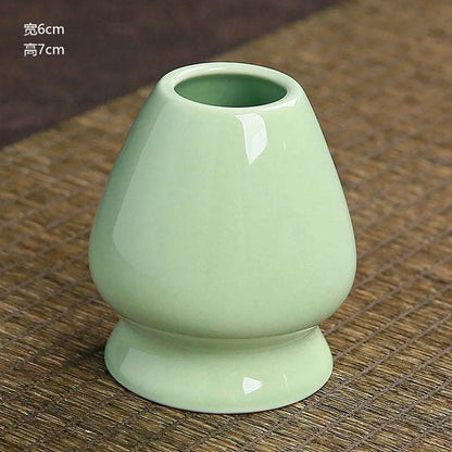Japanese Ceramic Matcha Green Tea Chasen Holder Stand Bowl Bamboo Whisk Grinder Brushes Tea Tools Holder Tea Accessories Teaware