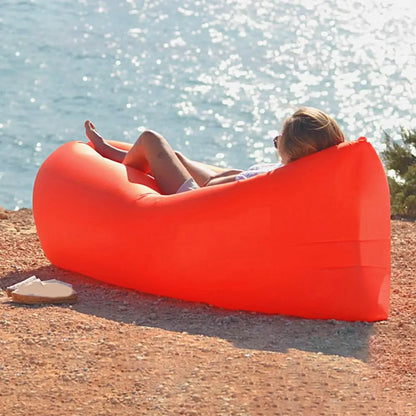 Oppustelig sofa sammenfoldelig lounge sofa sovende seng bærbar strand sofa doven seng stol camping luft madras havemøbler
