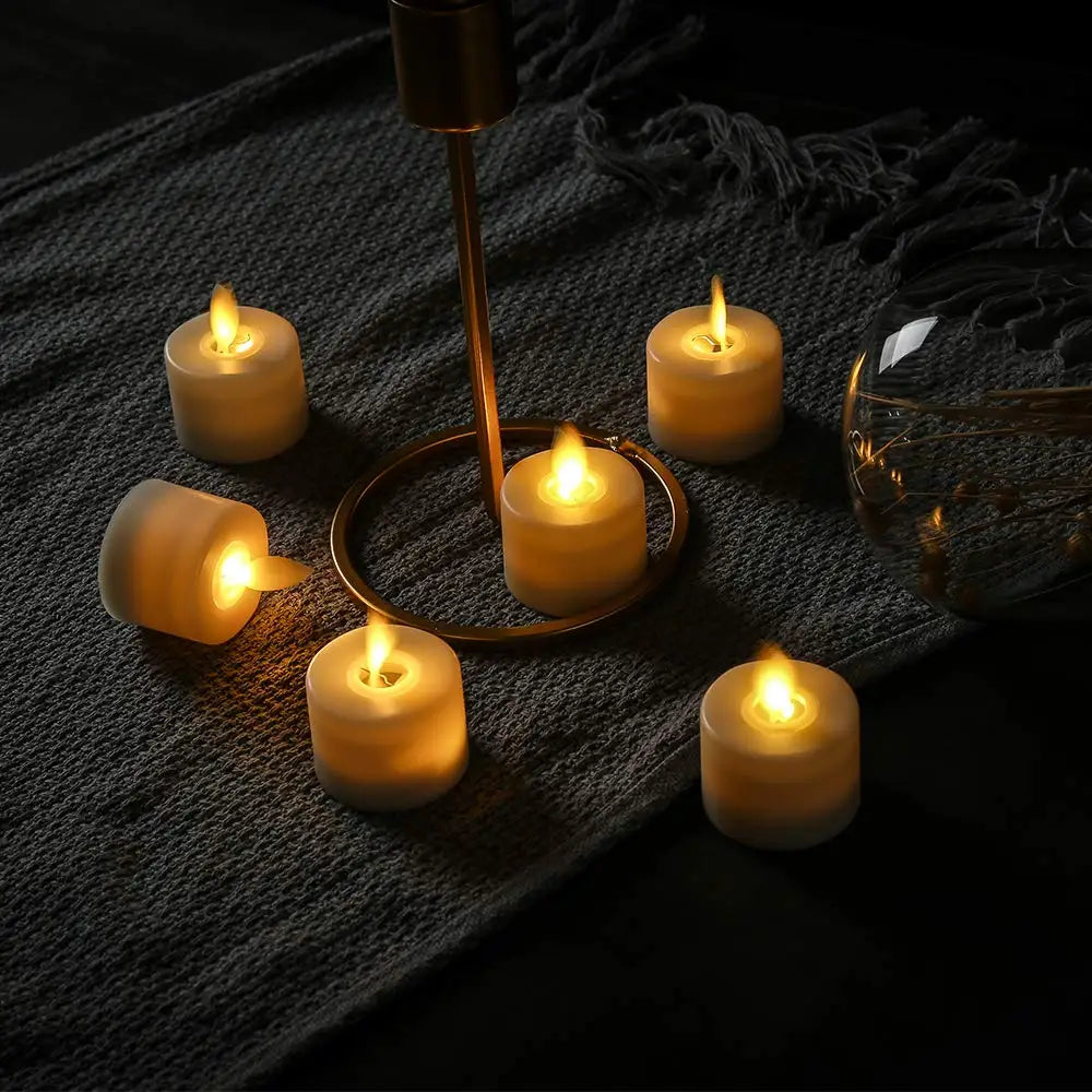 4 oder 6 Flameless Moving Dochtkerker mit Fernbedienung Realistischer Weihnachtskirche Hochzeit gefälschte elektronische Kerzen geführt Hochzeit
