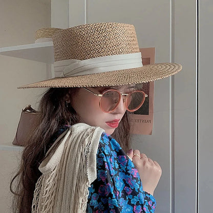 Forår sommer åndbart halmhatte til kvinder mode afslappet fedora hat udendørs konkave top rejse hatte panama strand sol hat