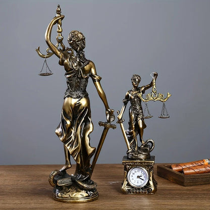 1 piece of resin imitation copper goddess of justice ornaments, retro home decoration desk ornaments European style creative liv