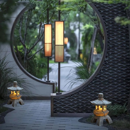 Pagoda Garden Solar Estatua al aire libre Ligera iluminación de la linter