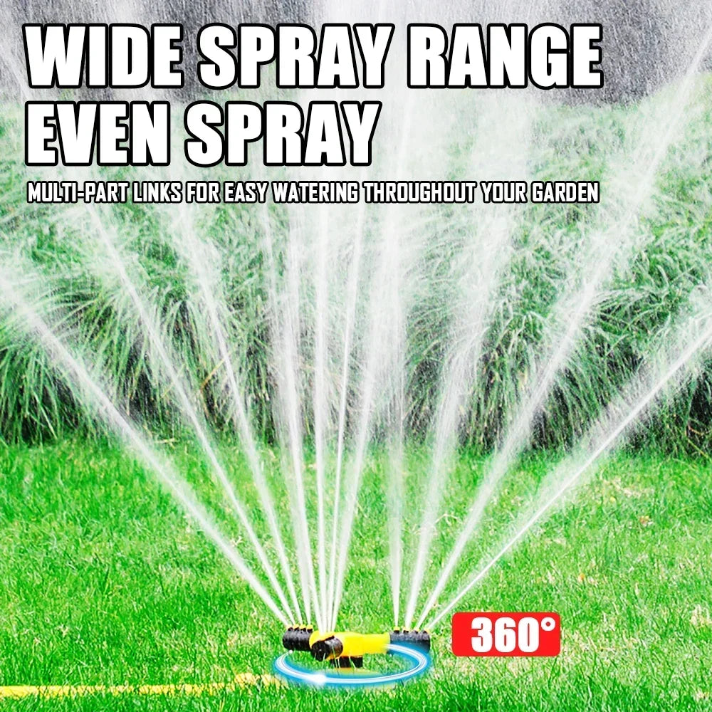360 Grad Automatisch rotierender Garten Rasensprinkler Yard Garten große Flächenabdeckung Wasser Sprinkler Bewässerung Wassersprühgerät
