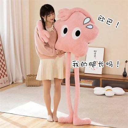 Gambe gigantesche giganti lunghe stelle pentagons a strisce cuscinetto kawaii rosa blossom peluche peluche plini panotili cuscino ornamenti fotografici