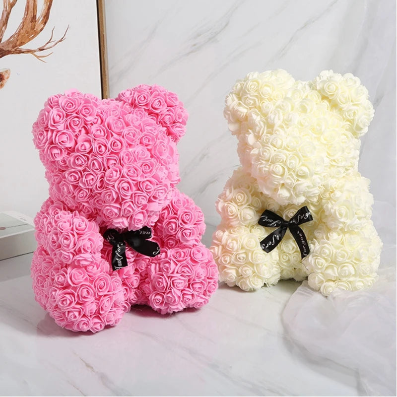 50/100/200pcs 3,5 cm de espuma PE Rose Head Flor Artificial para festa de aniversário de aniversário Decoração Diy Urso Rosa dos namorados Presentes do dia dos namorados