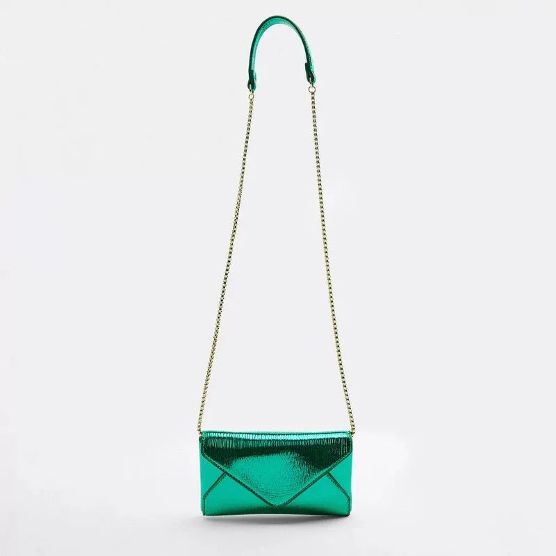 Diseño de lujo Bolso de noche para mujeres Día del día Día del embrague Bolso del bolso del embrague diario Bolsa de la cadena de oro de la cadena de oro