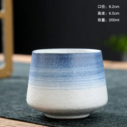 Ceramic Cup Vintage Coarse Pottery Coffee Cup Household drinking single cup cooking tea cups around the stove