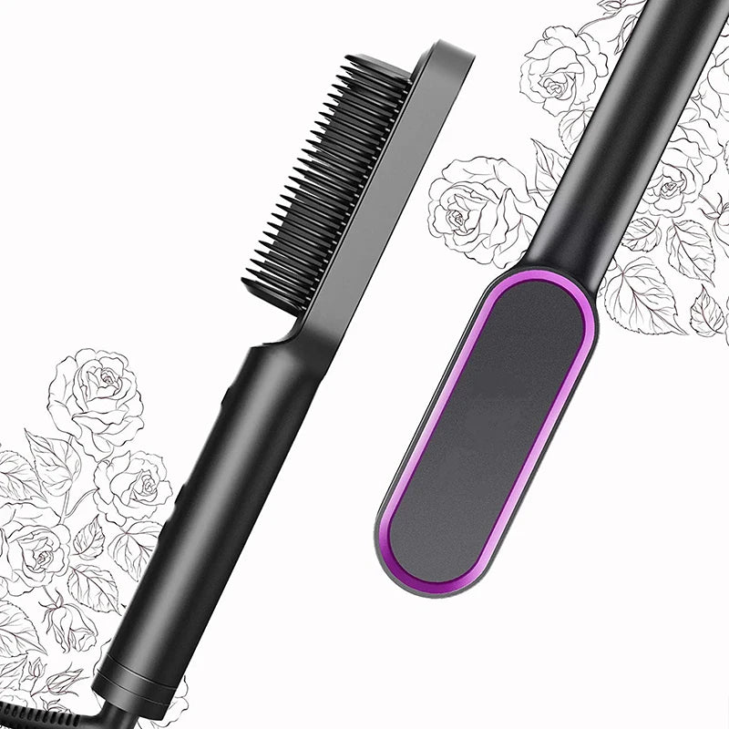 Hárbursta heitt loft comb combering þurrkara styler loft heitt loft bursta flat járn hárrétti bursta
