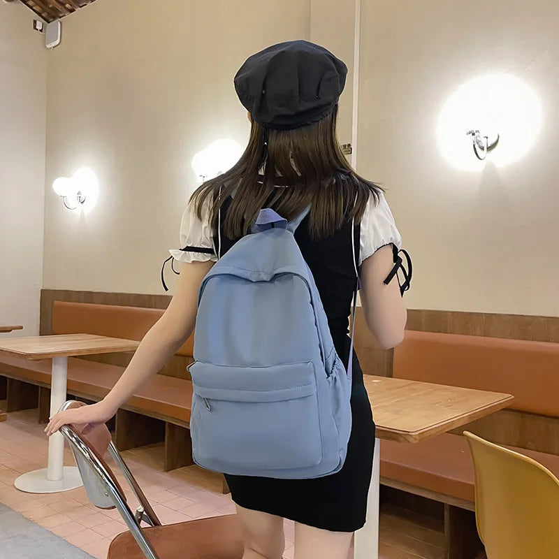 Mochila de moda lienzo de lienzo mochila bolso de hombro antirrobo nuevo bolso escolar para adolescentes escolar de niñas backapck femenina