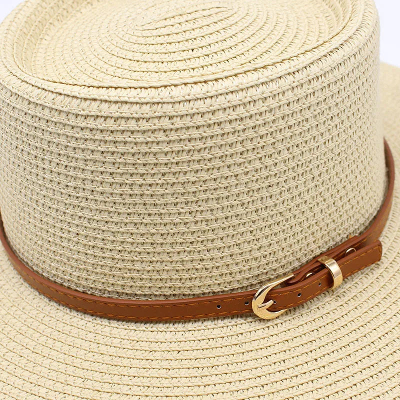 2022 leto nový štýl Slaw Hats Outdoor Sunshade Wide Brim Flat Top Fedora Klobúky pre ženy a mužov Fedora Slaw Caps