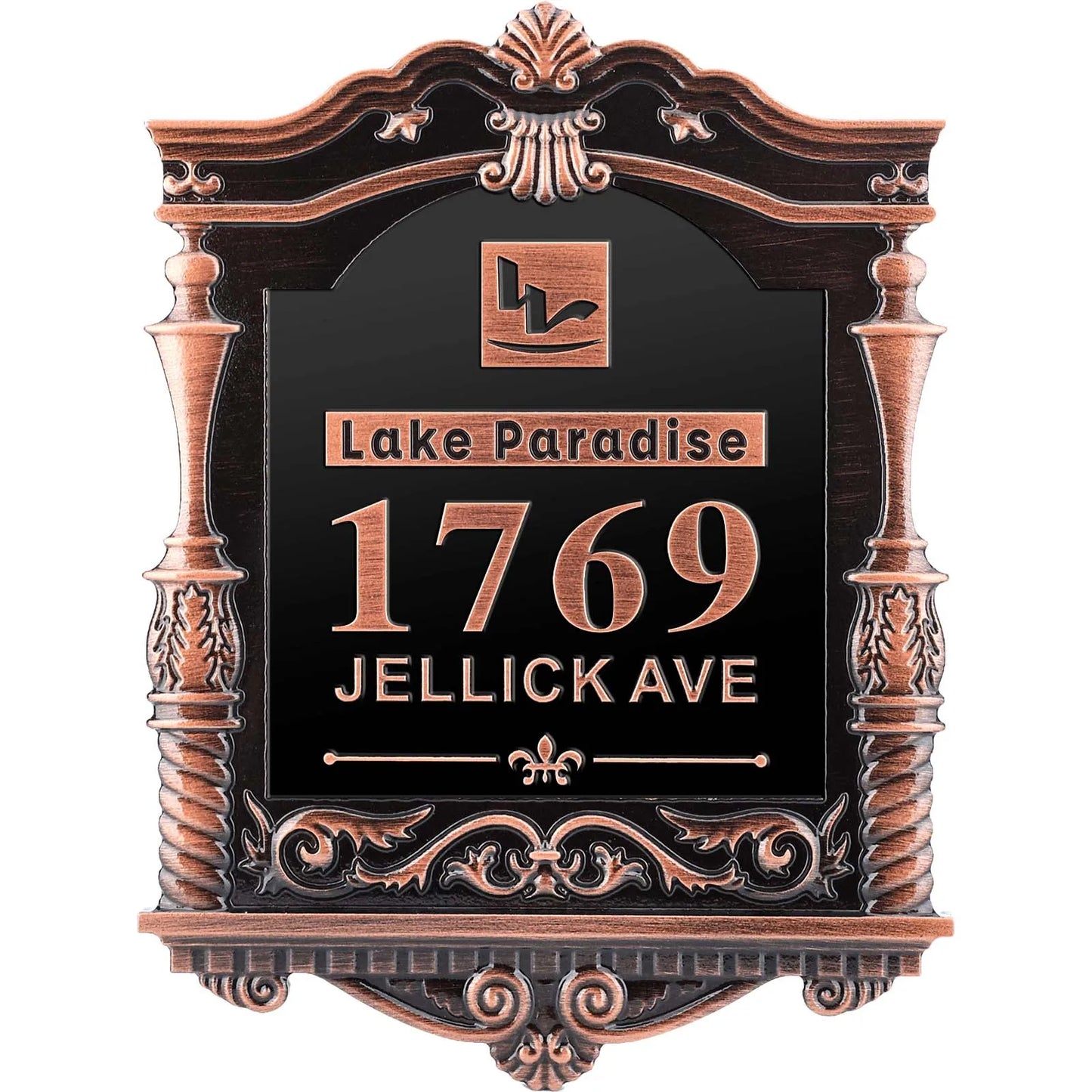 Házszám kültéri vintage cím plakk egyedi fém/akril jelzések otthoni apartman utcai postafiók ajtó tányérok