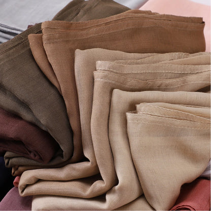 חטיבות מוסלמיות לנשים צעיף צעיף רגיל דק Femme Musulman Soft Viscose Rayon Headscarf אסלאמי טורבן סרט 200x85 ס"מ