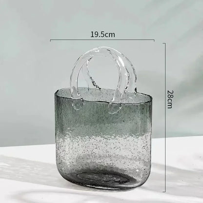 Nordic Net Red Envelope Glass Vase Hand Blue Primary Creative Light Luxury Living Room Decoration Water Raised Flower Arrangemen