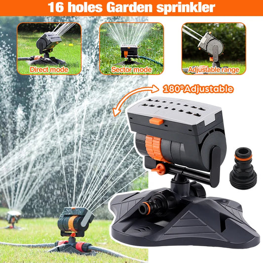 Swing Garden Sprinkler 180 ° vinkeljusterbar plenpark Irrigasjon Vannsprøyt Plant Vanningssystemtilbehør til utendørs