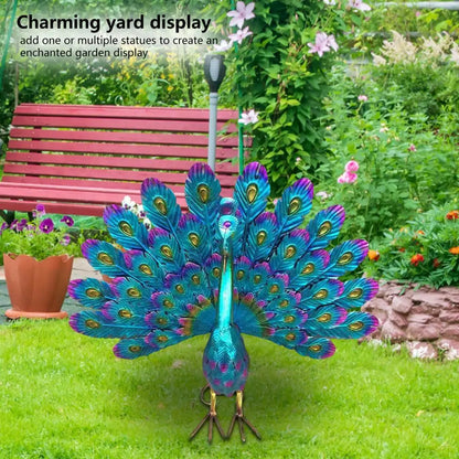 Peacock Sculpture Formă viu Statuie Peacock Peacock Anti-Oxidare Decorare Grădină Rezistentă la Wear Ornament Peacock