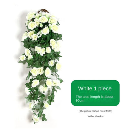 Kunstige hængende blomster Fake Rose Vine Hanging Plant