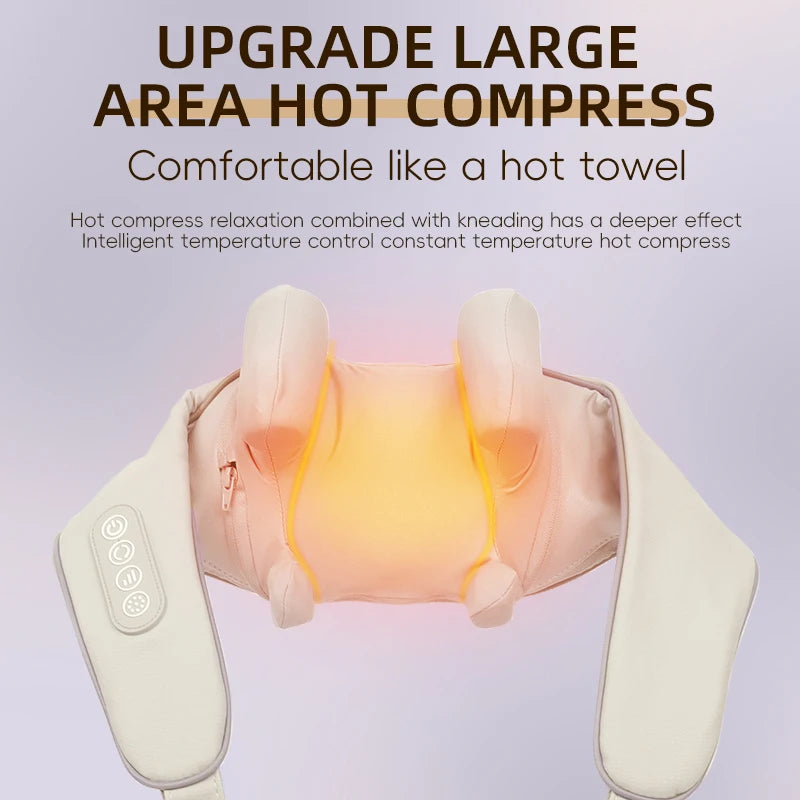 Neck And Shoulder Massager Wireless Shoulder And Back Kneading Massage Shawl Trapezius Neck Cervical masajeador