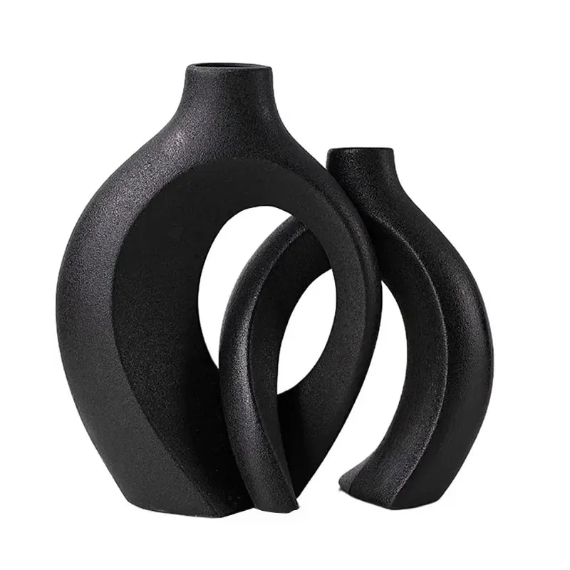 Decorative Ceramic Vase for Home Decoration, Nordic Flower Vase, House Decor, Office Room, Bookshelf Vases, Luxury
