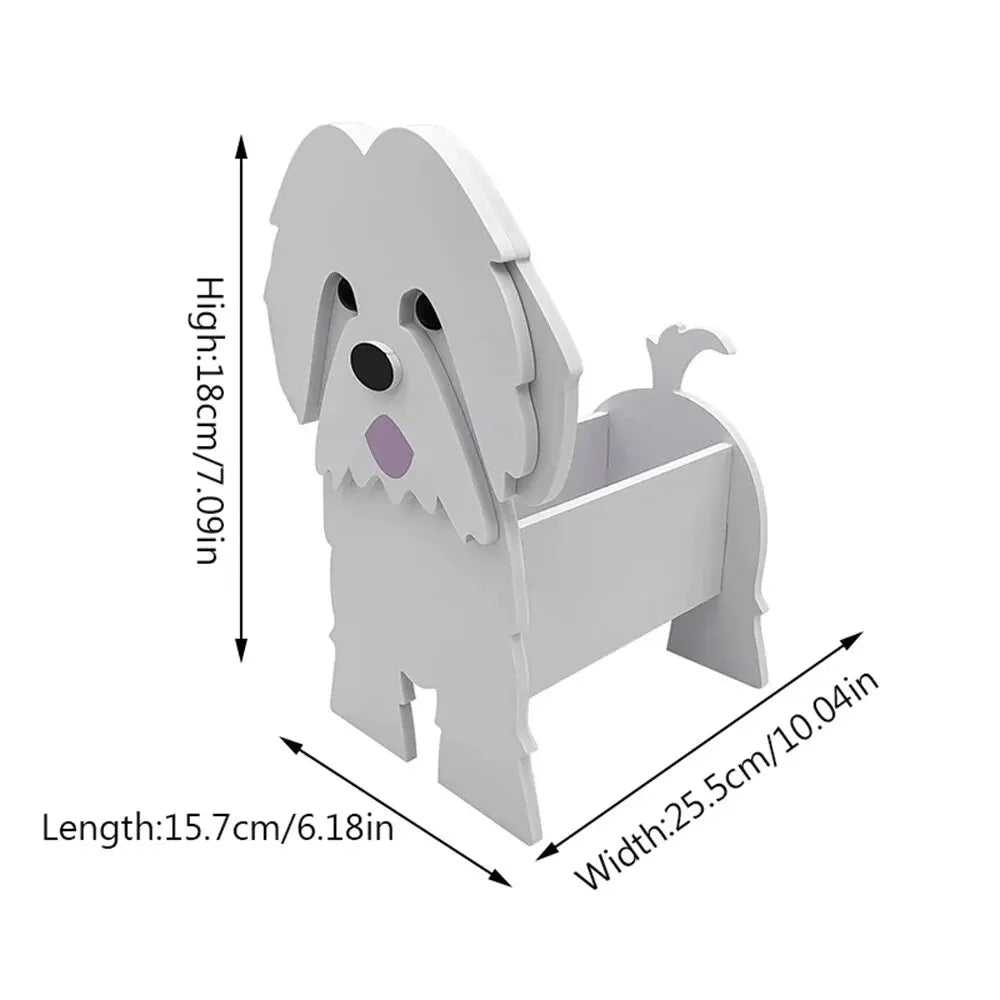 Hage blomster potte søt hundeformet planter samoyed labrador shepherd dog vase pots pvc hjem utendørs hage dekor blomsterpotter