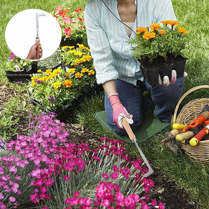 L formet håndskalning Weedter Root Remover Tool Outdoor Weeder Portable Weed Puller Håndteret manuel rustfrit stål haveværktøj