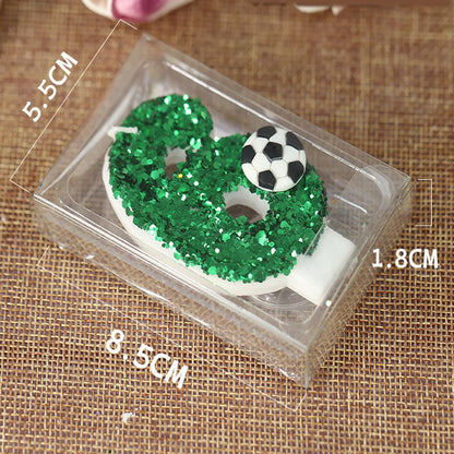 Cake de football bougies d'anniversaire bougies de foot