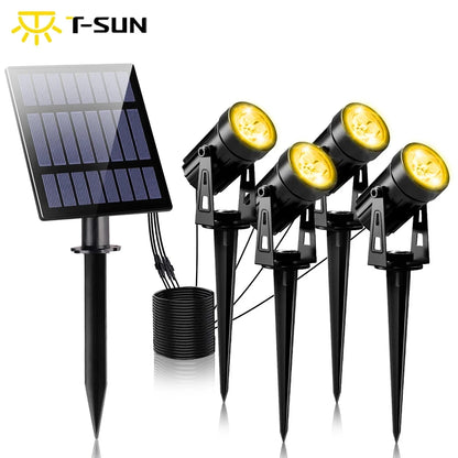 T-SUNRISE LED Aurinkovalaisin ulkona IP65 Vedenpitävä lämmin valkoinen kylmä valkoinen aurinkopuutarhavalaistus ulkona sisustus nurmikkolamput