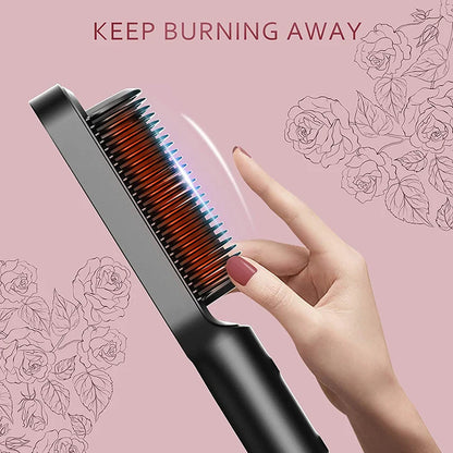 Hárbursta heitt loft comb combering þurrkara styler loft heitt loft bursta flat járn hárrétti bursta