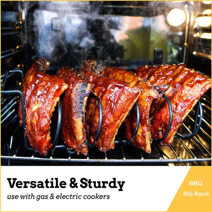 Nepchůjte BBQ RIB STAND STAND GRIBECUE STACKS STACKY Nerezová ocel Chicken Hovězí žebra gril černá pro plynový kuřák BBQ Tools BBQ