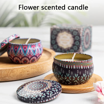 Velas perfumadas flores perfume lavanda rosa velas aromáticas frascos