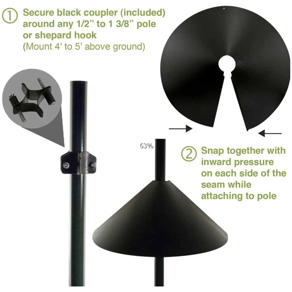 Universal Wrap Around Squirrel Baffle Anti Rust