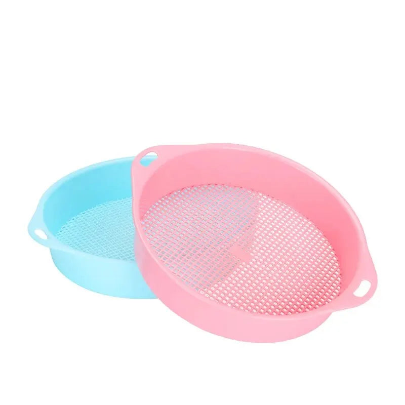 28cm tuinbouwbodemzeef, tuinbouwgereedschap, zaailingsbodemzeef, plastic potplantenfilter, sappige deeltjeszeef