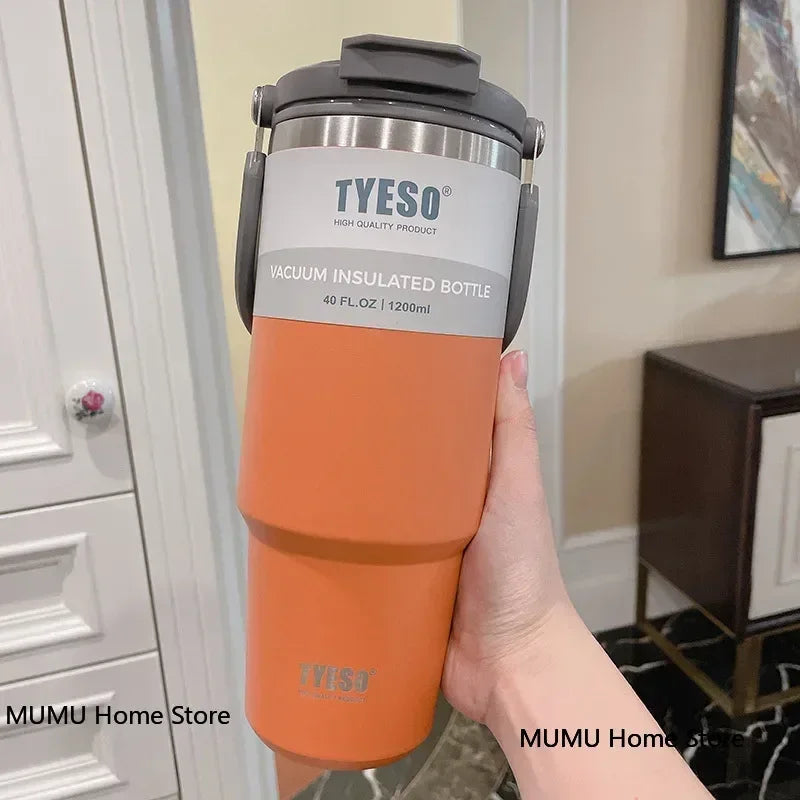 Tyeso Stainless Steel Coffee Cup Cold And Hot Double-layer Insulated Cup Tumbler Thermo Water Bottle Car Travel Mug Vacuum Flask