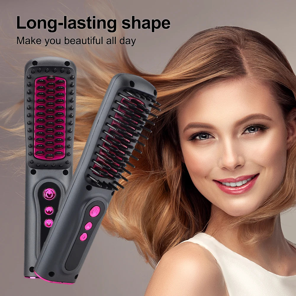 Aquecimento Ensorteamento do pente de cabelo Menina de arremesso de cabelo Rápula de barba Rush de barba pente de pente de barba pente de ferro de ferro de ferro