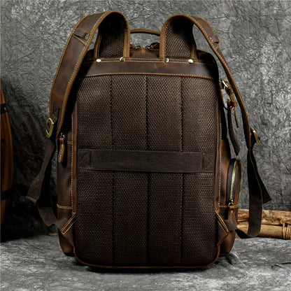 Bolsas de alta qualidade Backpack de couro masculino Retro Retro Luxury Style Backpack Backpack Backpack Saco para Men Leather Daypack
