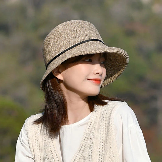 Luna & Dolphin Women Summer Sumar Evens Basin Cap Sun Sun Band Band Cap Cap Colapsibilă Natura litoral Vacanță Solut