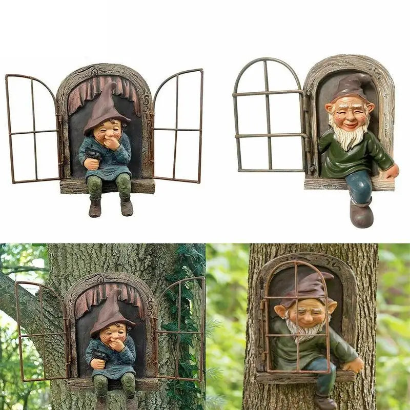 Nain vieil homme statue décoration de jardin sculptures résine