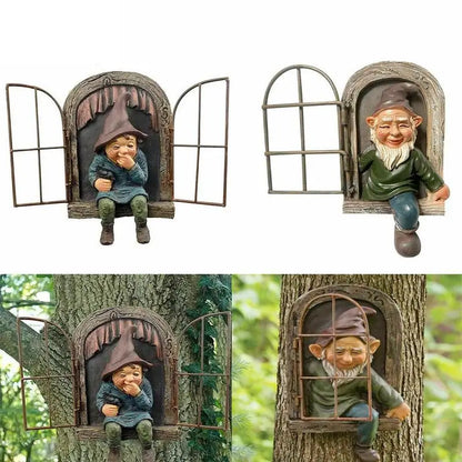 Nain vieil homme statue décoration de jardin sculptures résine