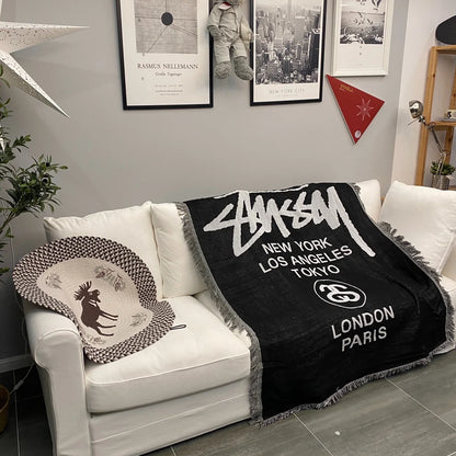 Premium Quality American Brand Street Trend Blanket for Sofa and Camping Bed Blankets & Throws Bedspread The Throw Picnic Home