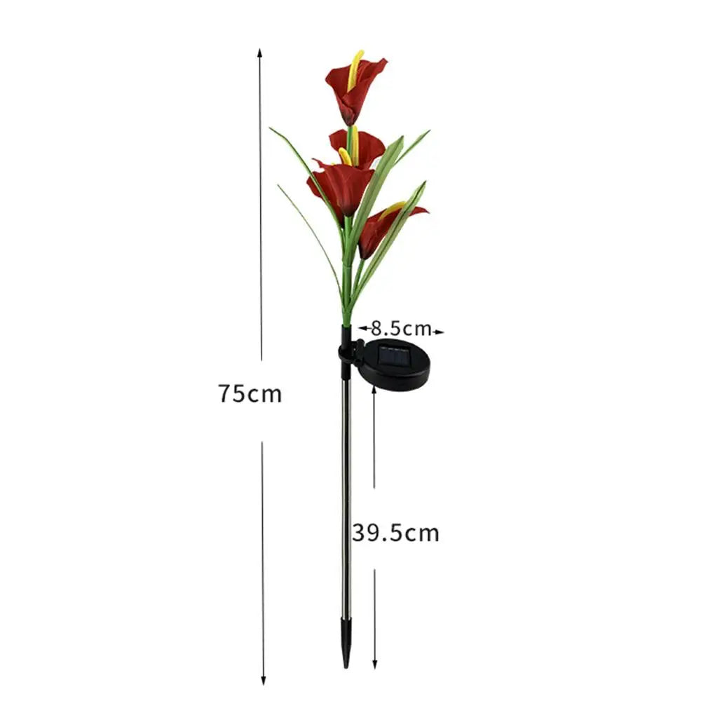 LED Solar Light Calla Lily Lantern Garden Lawn Landscape -laajennusvalaistus ruohopolun kadun koristeelle